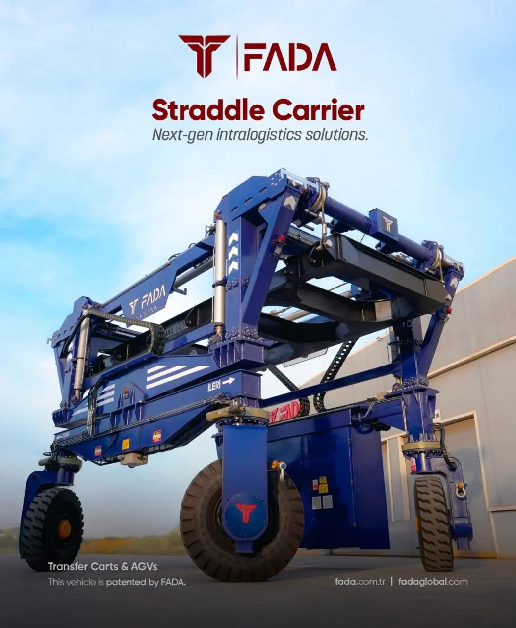 🚀 FADA Straddle Carrier: Высокая грузоподъемность, манёвренность и эффективность для тяжелой промышленности
Компания FADA представляет полностью электрический стредл-носитель (Straddle Carrier) — инно... | Сетка — социальная сеть от hh.ru