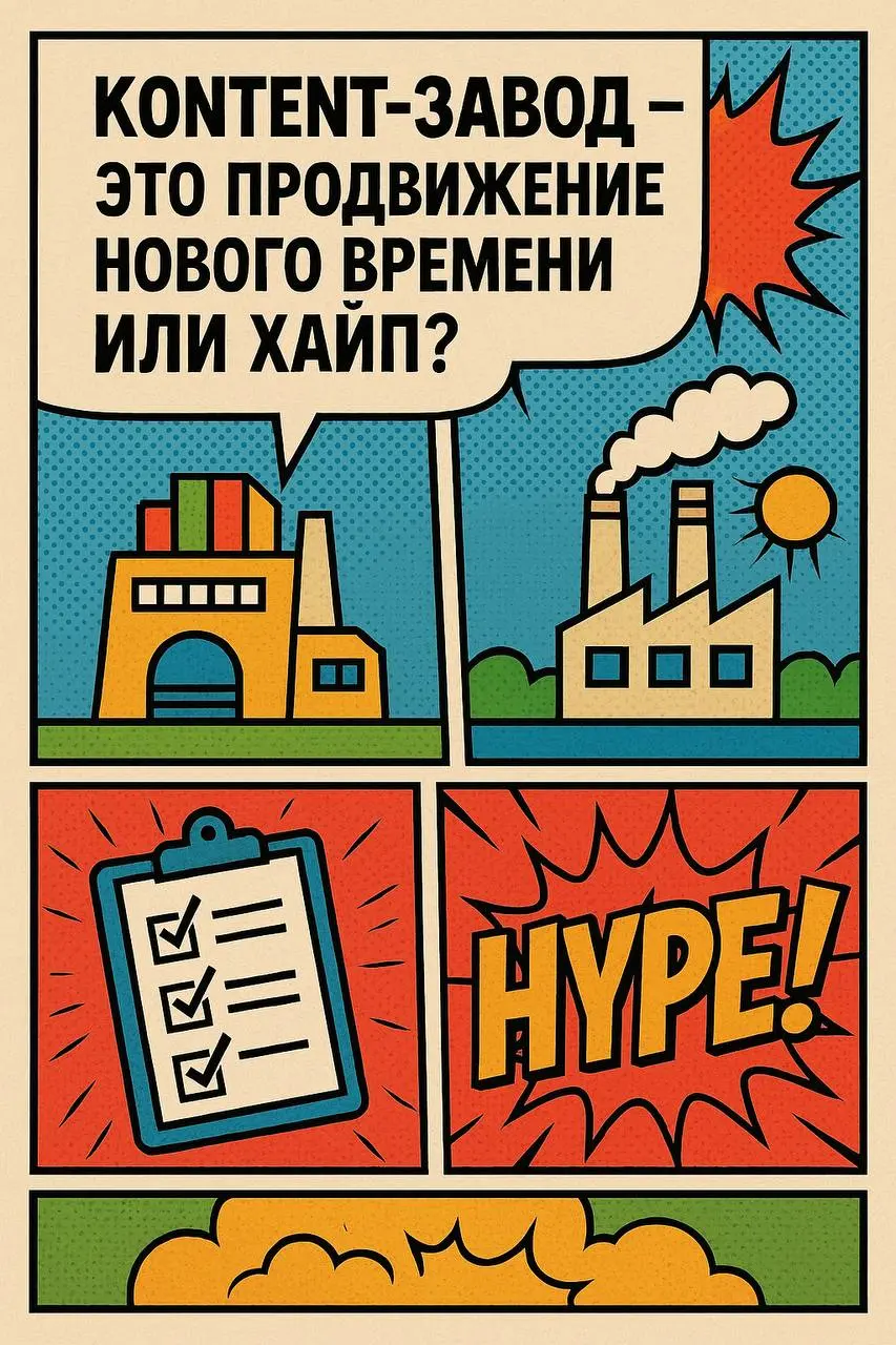 Контент-завод это продвижение нового времени или просто хайп?
Разбираю по фактам и без иллюзий
Последние месяцы слово «контент-завод» стало мелькать почти везде | Сетка — социальная сеть от hh.ru