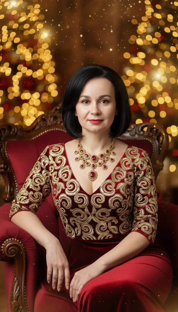 Промт для новогодней фоточки:
Сохранит Ваше исходное изображение, ну и добавит щепотку шарма 🪄
«Сохрани точно: лицо, черты лица (но улучши их - более гладкая сияющая кожа, свежий здоровый цвет лица, у... | Сетка — социальная сеть от hh.ru