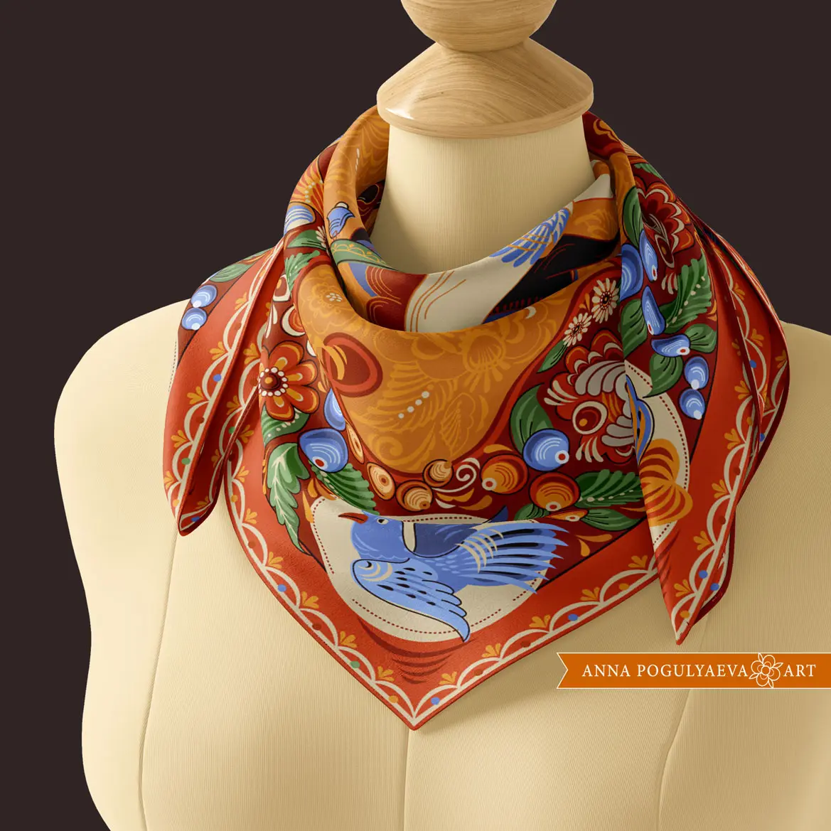 Русская тройка. Иллюстрация для шёлкового платка | Сетка — социальная сеть от hh.ru