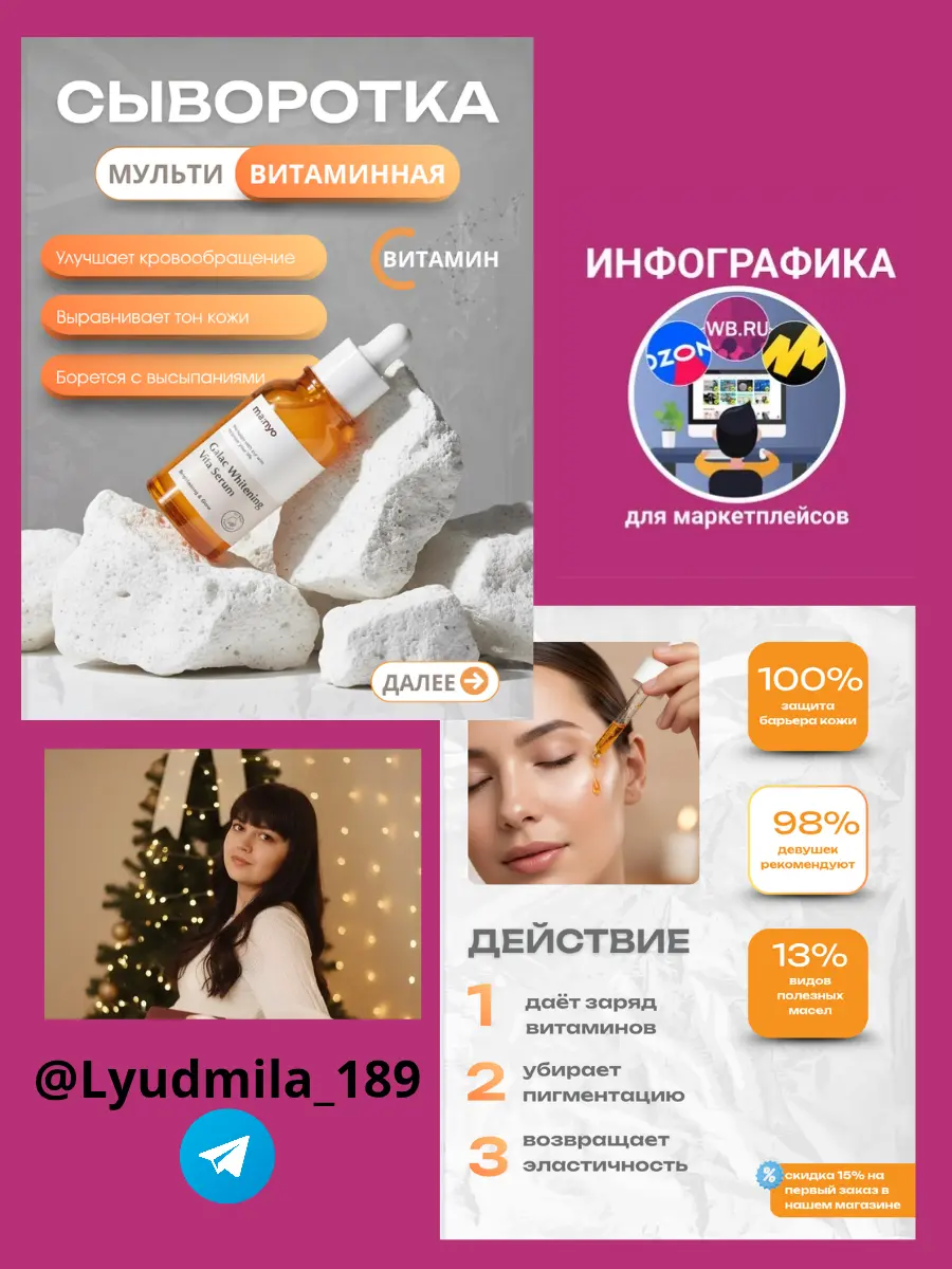 Инфографика для маркетплейсов 📈 
📍@Lyudmila189
https://t.me/wowinfoqqrati | Сетка — социальная сеть от hh.ru