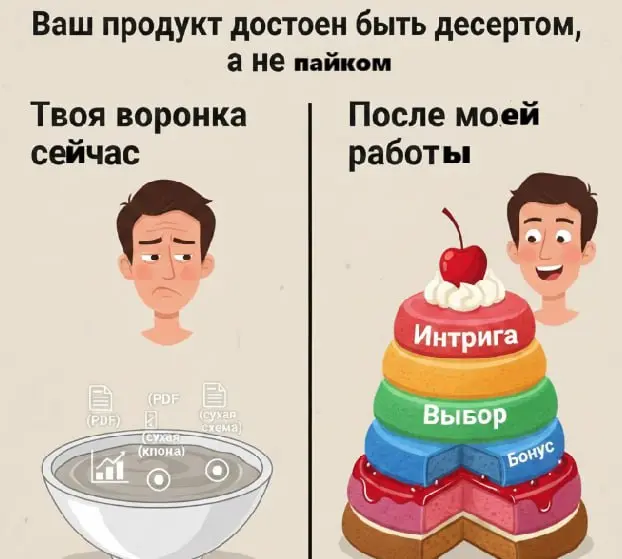 💋 Хочешь честно? Если твоя воронка скучная — люди просто закрывают бот
Вовлечение → деньги.
Воронка без эмоции — это меню в столовой. 🍛
Вроде еда есть, но хочется уйти.
Вы даёте информацию | Сетка — социальная сеть от hh.ru