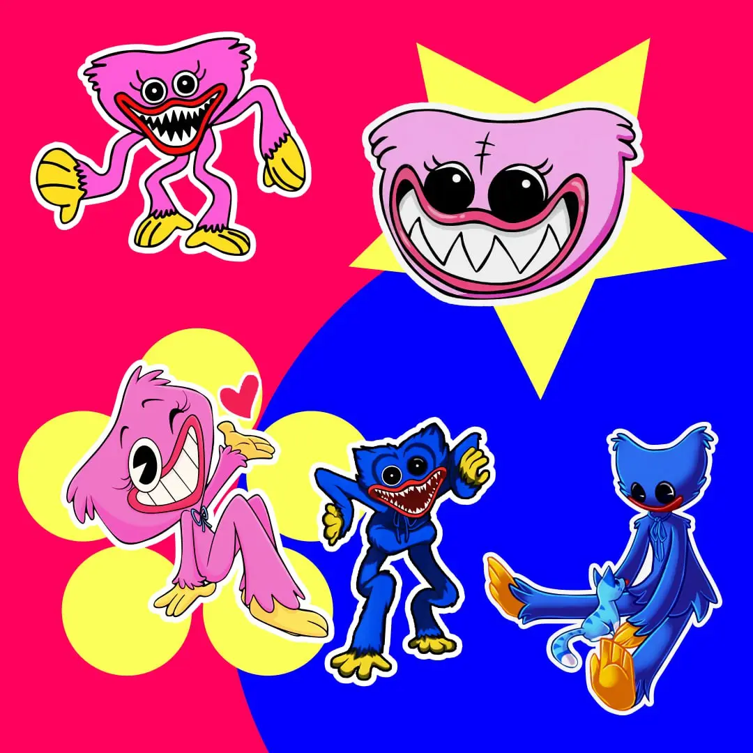 Дизайн стикер-пака «Хагги Вагги» | Сетка — социальная сеть от hh.ru