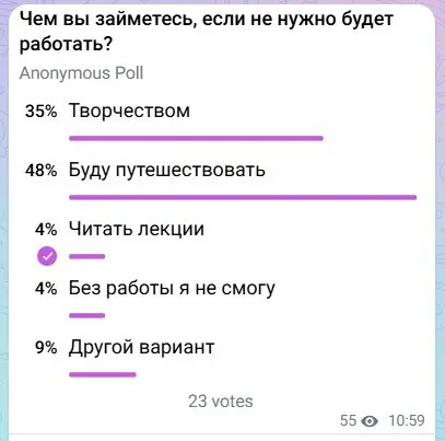 Привет, всем! Недавно тут был опрос и в нем побеждают путешествия и творчество! Если у вас есть неудовлетворенность в работе, обязанностях, поиски себя и вы выбираете путешествия - это указывает на жа... | Сетка — социальная сеть от hh.ru