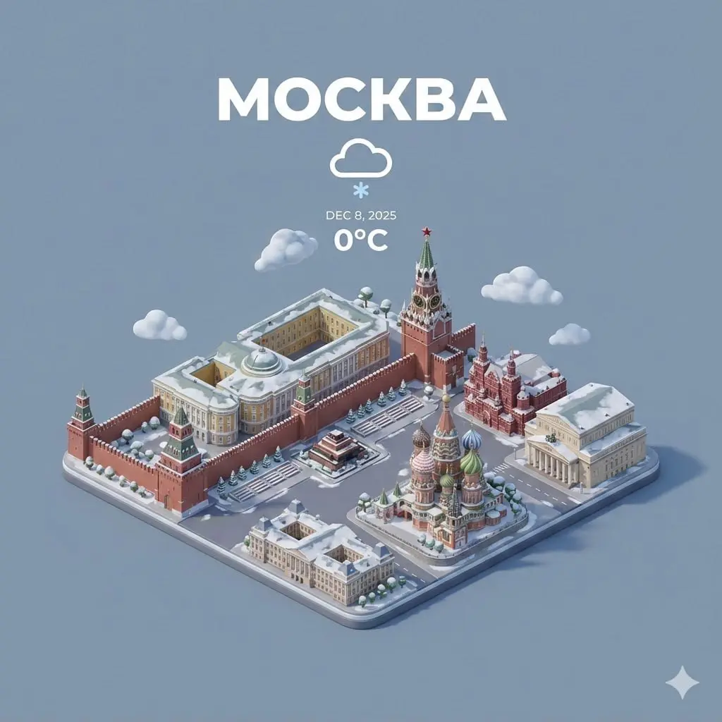 🖥 Промпт для Nano Banana Pro – карточка города с погодой | Сетка — социальная сеть от hh.ru