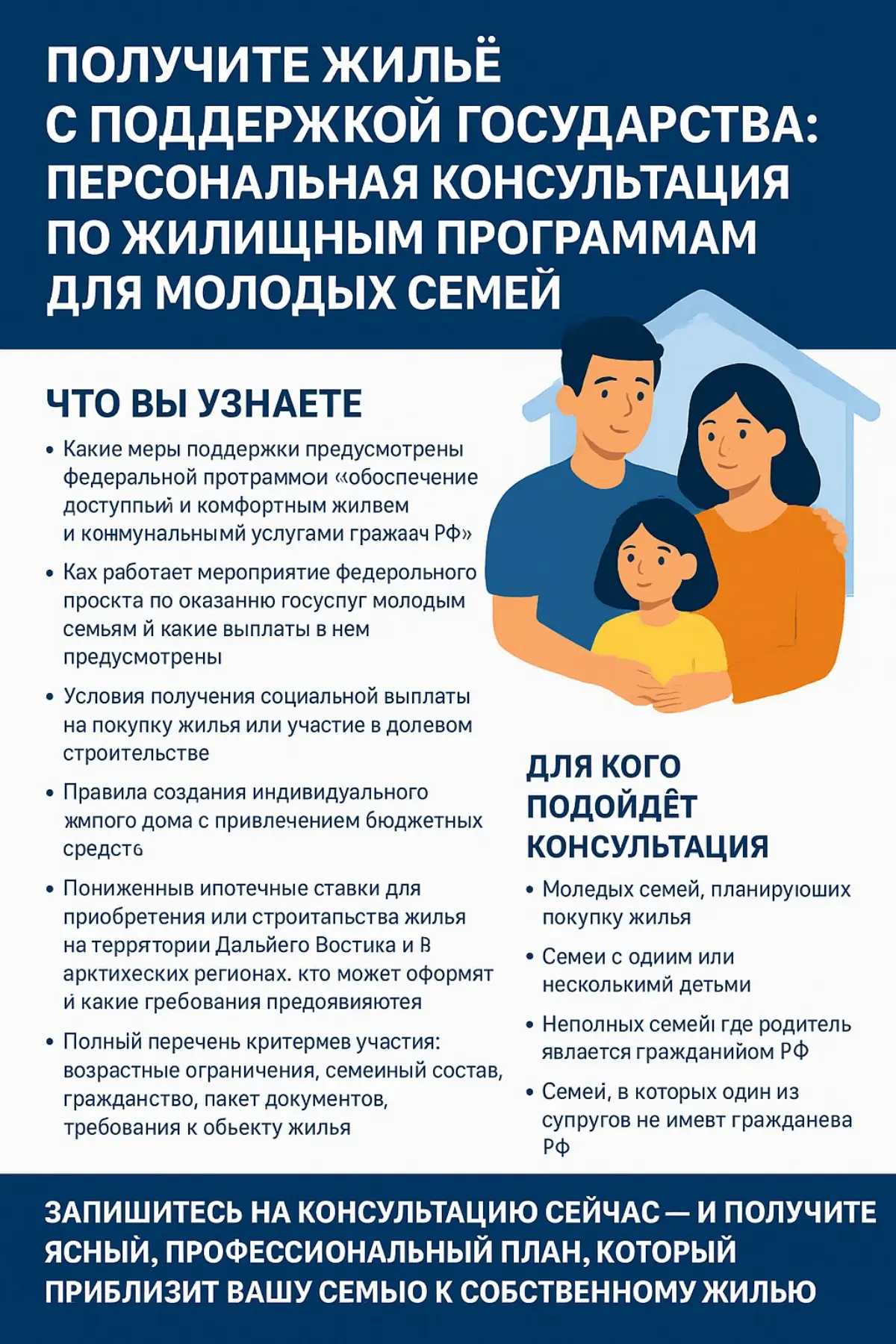 Хотите разобраться, какие жилищные программы реально работают для молодых семей — и как именно вам получить поддержку от государства
Сегодня оформить социальную выплату или льготную ипотеку стало прощ... | Сетка — социальная сеть от hh.ru