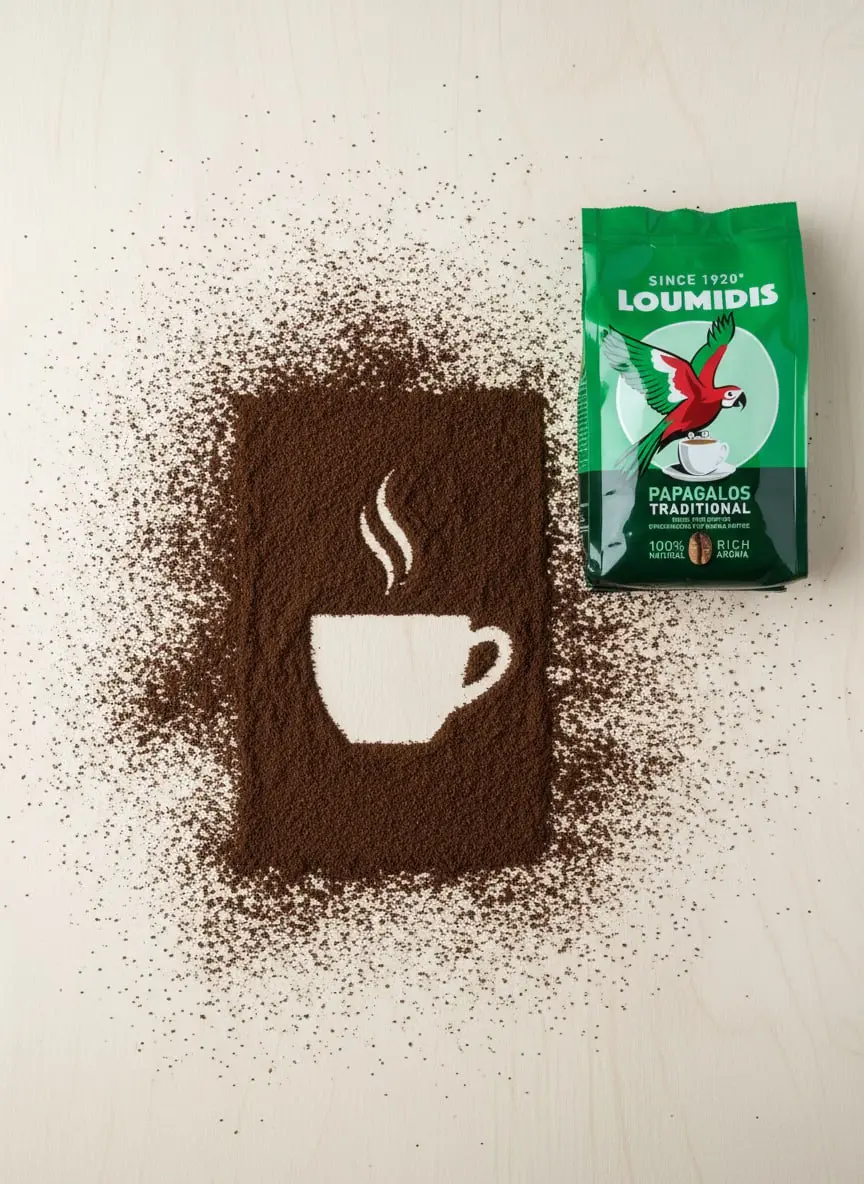 Карточка для растворимого кофе LOUMIDIS ☕️ Первое изображение, которое, вы видите на картинках к этому посту, это собственно референс заказчика. Однако, он не хотел,чтобы оформление было банальным | Сетка — социальная сеть от hh.ru