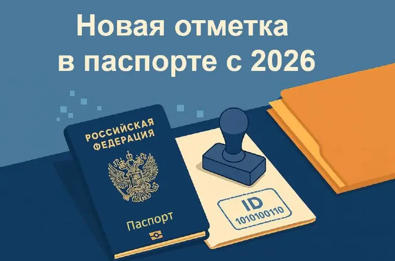📄 Новый штамп в паспорте с 2026 года: что изменится для россиян
С 1 января 2026 года в паспорта граждан России начнут ставить новую отметку — уникальный идентификатор записи из Единого регистра населе... | Сетка — социальная сеть от hh.ru