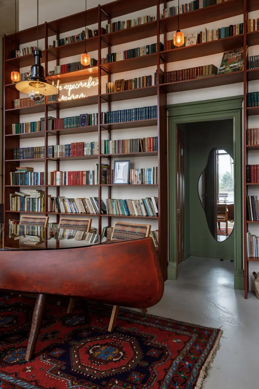 Кафе находится на набережной Лебединого озера в Краснодаре, вид на него открывается из витражных окон, поэтому неудивительно, что в центре зала обосновалась лодка, напоминающая крупное каноэ | Сетка — социальная сеть от hh.ru