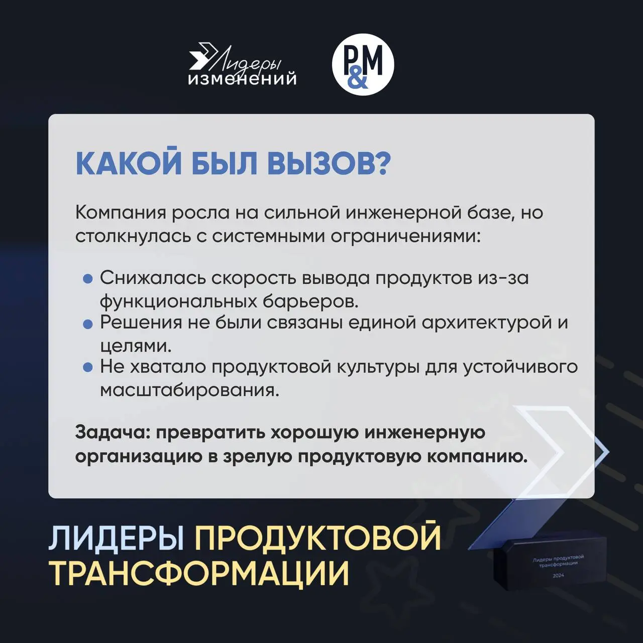 🏆Кейс победителя: Как превратить инженерную организацию в продуктовую компанию
Рады поделиться историей Александра Бондаренко, Chief Product & Technology Officer в Garage Eight — победителя «Рейтинга ... | Сетка — социальная сеть от hh.ru
