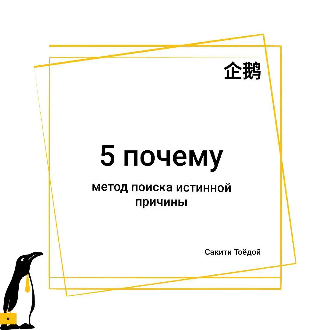 5️⃣ ПОЧЕМУ
«5 почему» (Five whys) — метод анализа проблем, который помогает выявить их корневые причины.
Автор метода Сакити Тоёдой - основатель компании Toyota🚘 | Сетка — социальная сеть от hh.ru