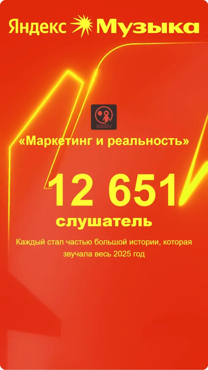А вот и итоги года подкаста "Маркетинг и реальность" в Яндекс Музыке ^^ 🙏 Благодарим каждого из вас за поддержку! | Сетка — социальная сеть от hh.ru
