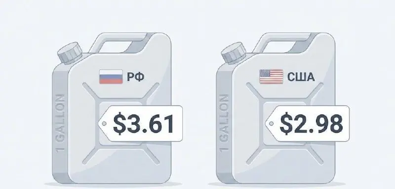 Почему в России бензин дороже, чем в США? 🤔
Бензин в России стал дороже, чем в США, на 8%
В Америке средняя цена упала до 2,98 доллара за галлон, самый низкий уровень с февраля 2021 года | Сетка — социальная сеть от hh.ru