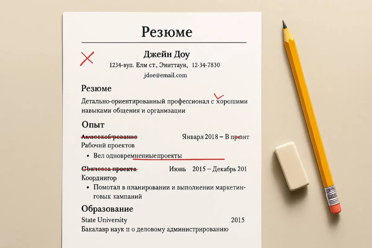 Основные ошибки в резюме⚡️ | Сетка — социальная сеть от hh.ru