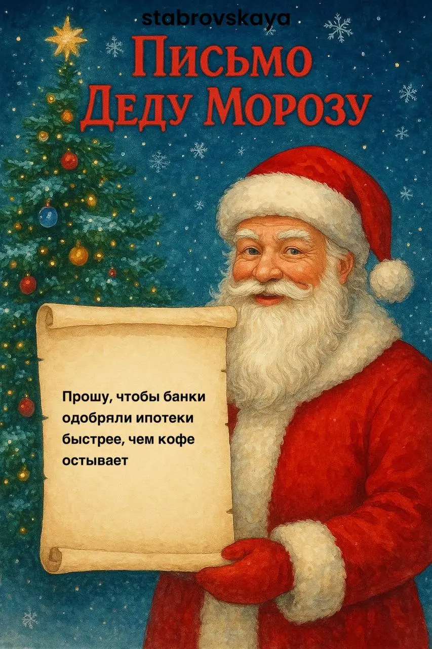 А вы уже написали письмо с желаниями? 🎄
Нет? Тогда вот вам идеи! 😂
#риелтор #сммвнедвижке #недвижимость | Сетка — социальная сеть от hh.ru