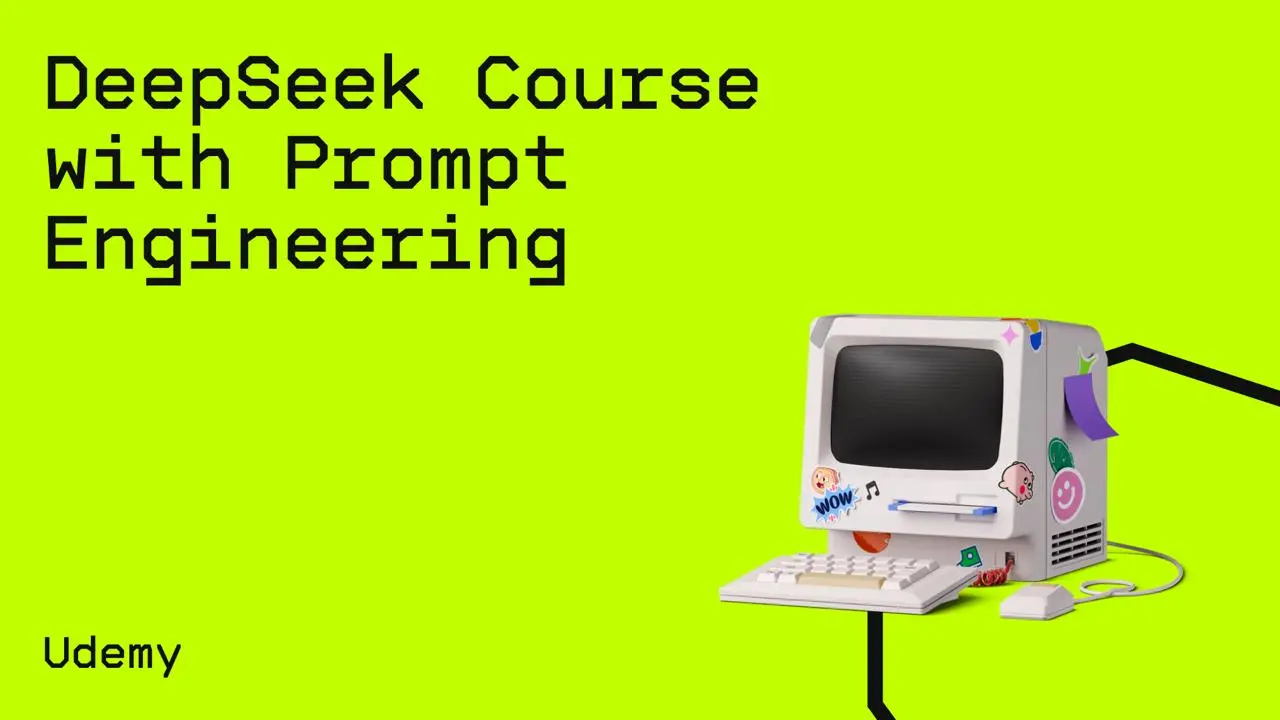 #deepseek@edoocate
Научитесь оптимизации промтов, а также работе офлайн и через API для точного и эффективного поиска. Курс на английском.
Пройти курс: https://www.udemy | Сетка — социальная сеть от hh.ru
