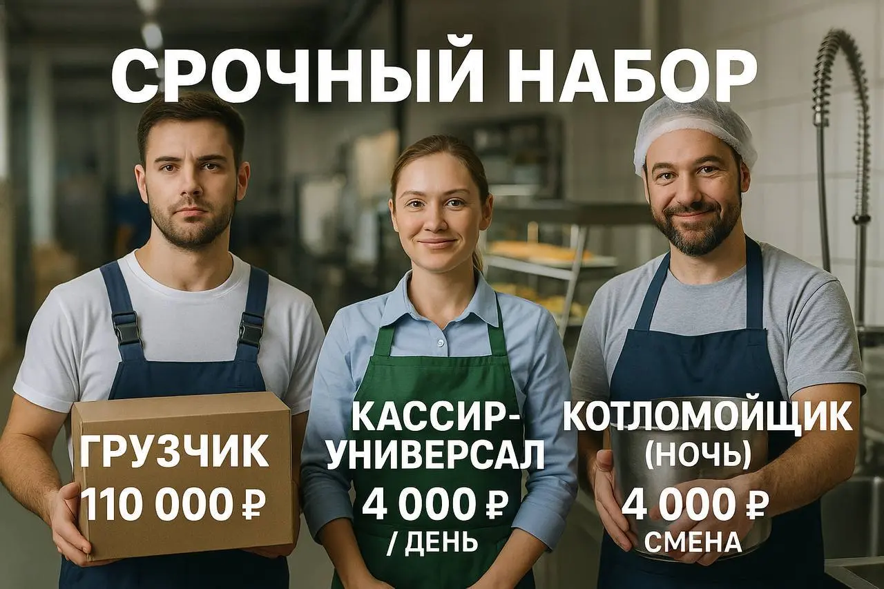 🚀 СРОЧНЫЙ НАБОР НА ВДНХ
Одна крупная компания в сфере общепита
📍 м | Сетка — социальная сеть от hh.ru