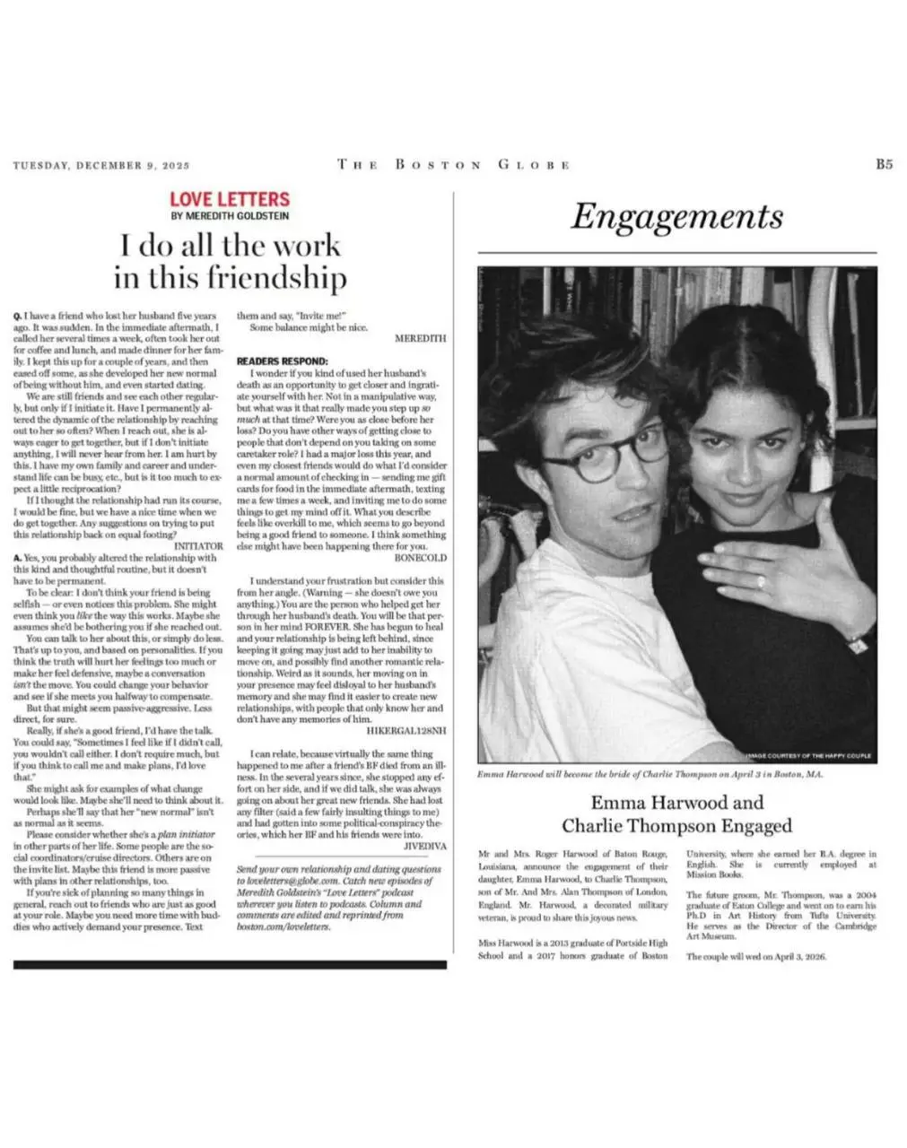 Чтобы продвинуть ленту «The Deama», A24 разместили в The Boston Globe объявление о помолвке — и практически спровоцировали инсульт у фанатов | Сетка — социальная сеть от hh.ru