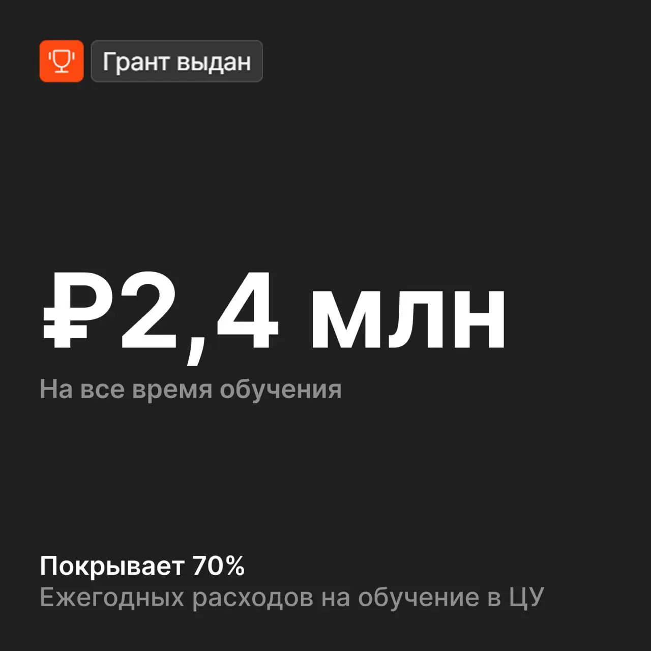 Получил грант 2,4 млн рублей на обучение в Центральном Университете
Это будет покрывать 70% ежегодных расходов на обучение в их Школе Дизайна | Сетка — социальная сеть от hh.ru