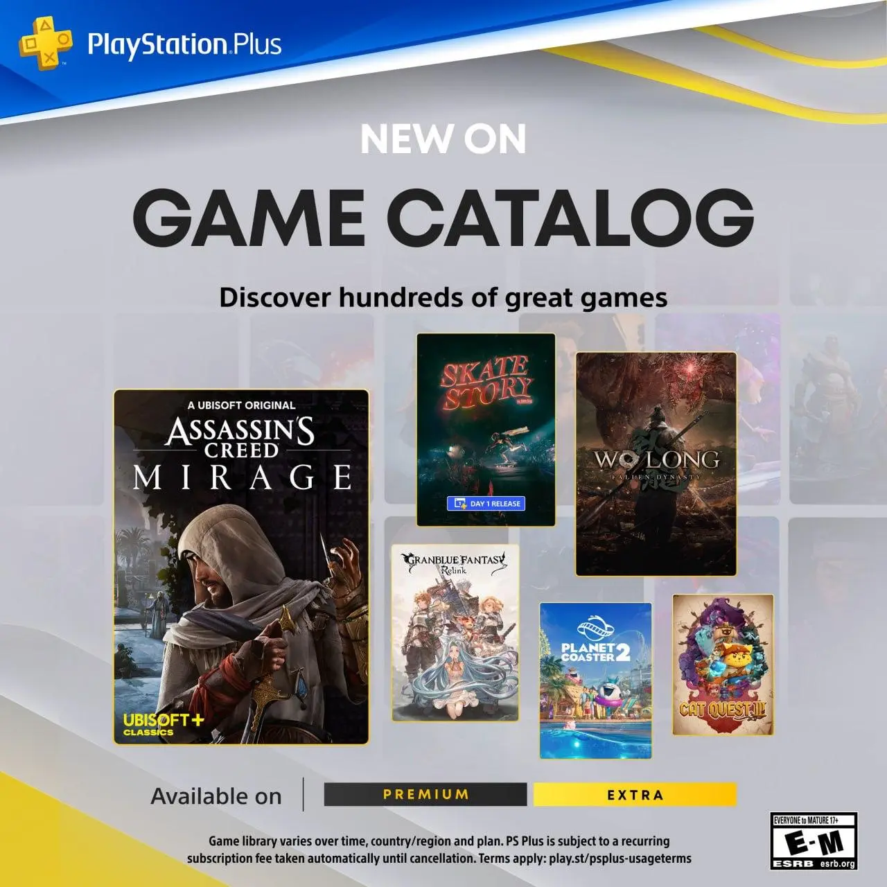 16 Декабря в PS Plus придут:
• Assassin's Creed Mirage
• Wo Long: Fallen Dynasty
• Skate Story (доступна сейчас)
• Granblue Fantasy: Relink
• Planet Coaster 2
• Cat Quest 3
• Paw Patrol: Grand Prix
• ... | Сетка — социальная сеть от hh.ru