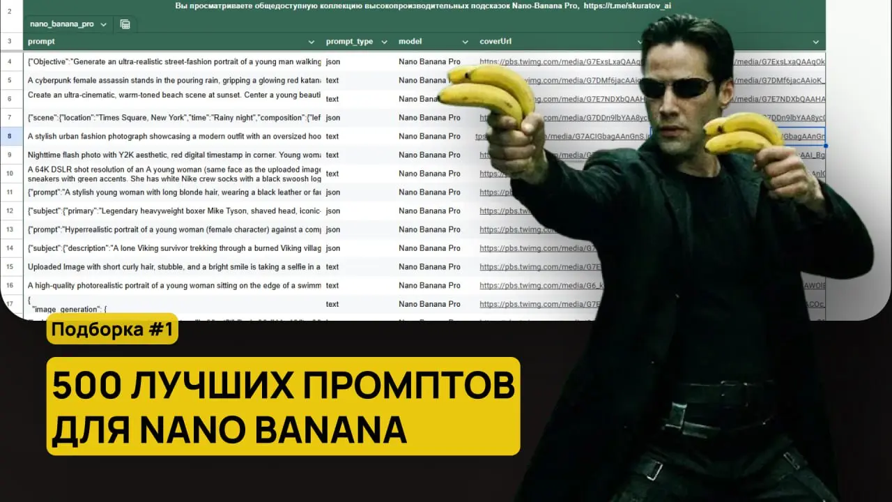 💎500 лучших промптов для Nano Banana — мегаподборка с запросами на все случаи жизни | Сетка — социальная сеть от hh.ru