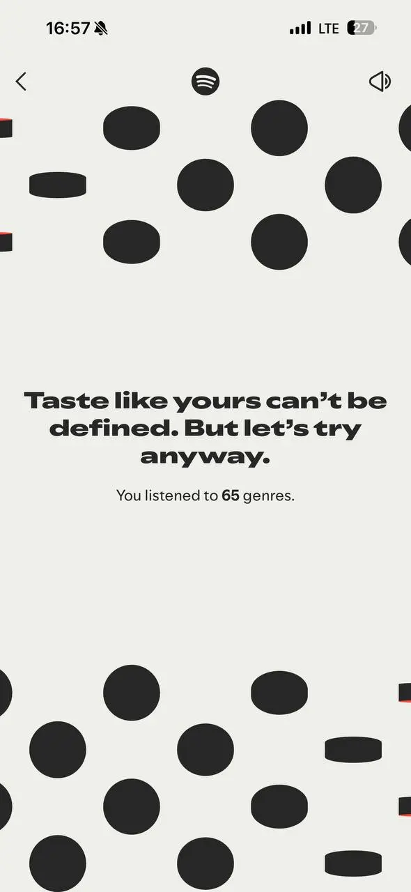 Даже Spotify не понял, чего я хочу
Спасибо, Спотифай. Добро пожаловать в клуб.
В итогах года алгоритмы проанализировали мои вкусы и сказали:
— "Ты слишком сложная женщина | Сетка — социальная сеть от hh.ru