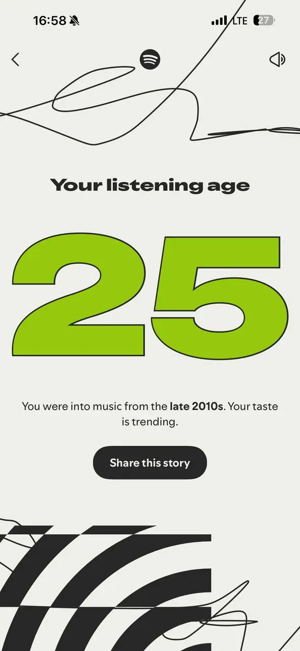 Даже Spotify не понял, чего я хочу
Спасибо, Спотифай. Добро пожаловать в клуб.
В итогах года алгоритмы проанализировали мои вкусы и сказали:
— "Ты слишком сложная женщина | Сетка — социальная сеть от hh.ru