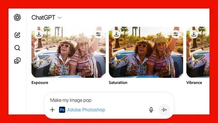 🎨 Photoshop в ChatGPT: редактируй фото голосом
Adobe запустила интеграцию Photoshop, Acrobat и Express с ChatGPT | Сетка — социальная сеть от hh.ru
