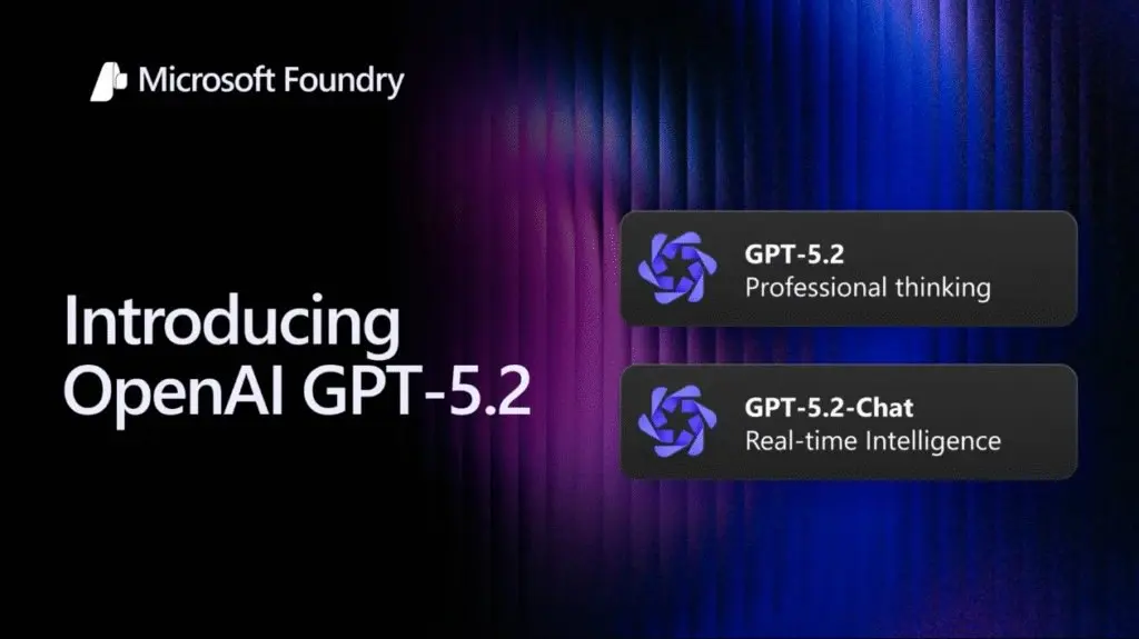 🚀 В Microsoft Foundry представлен GPT-5.2
Microsoft анонсировала общую доступность GPT-5.2 и GPT-5.2-chat в Microsoft Foundry.
Модели оптимизированы для корпоративных задач: GPT-5 | Сетка — социальная сеть от hh.ru