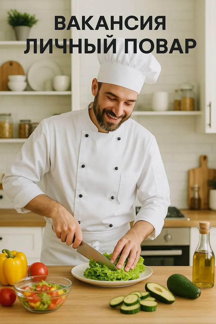 🍽 ВАКАНСИЯ — ЛИЧНЫЙ ПОВАР
📝 Обязанности:
• Приготовление завтраков, обедов и ужинов на 1 человека
• Составление меню — вегетарианская (аювердическая) кухня
• Закупка продуктов
• Контроль сроков годнос... | Сетка — социальная сеть от hh.ru