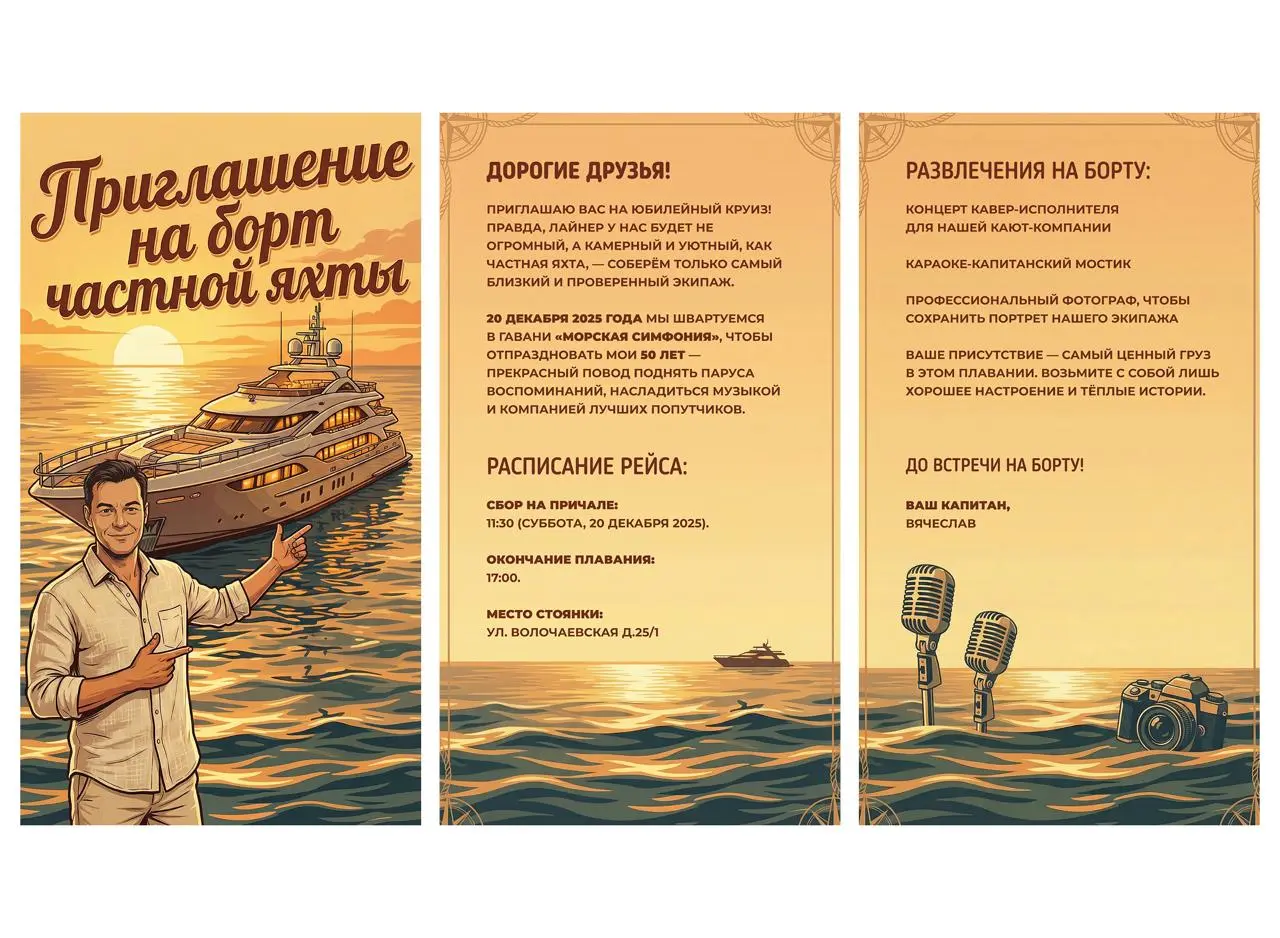 Серия баннеров для приглашения на день рождеиния | Сетка — социальная сеть от hh.ru