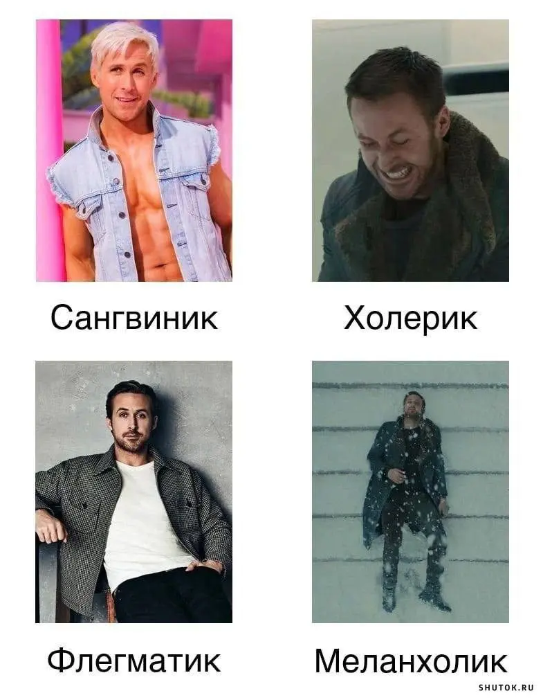Закрепляем знания о темпераментах с помощью Райена Гослинга | Сетка — социальная сеть от hh.ru