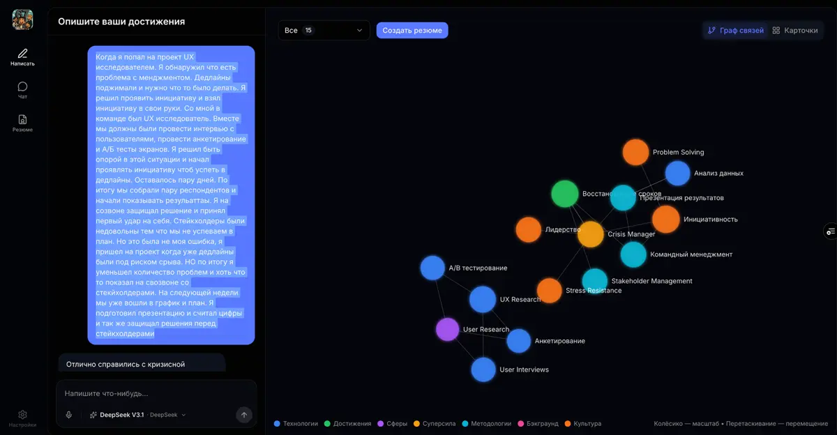 [Вайбкодинг] MVP AI центричного приложения за 3 вечера | Сетка — социальная сеть от hh.ru