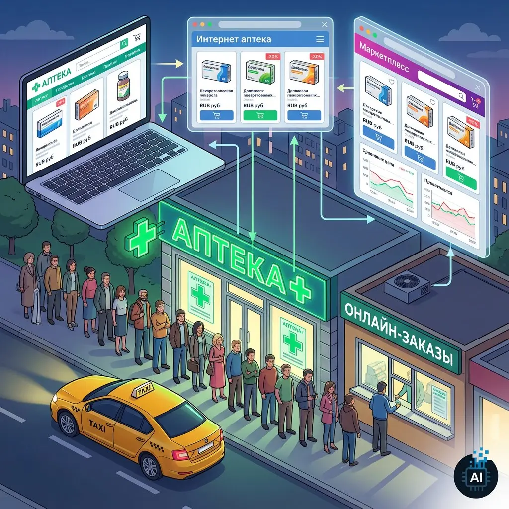 Всем e-com!
Отчёт: Ипсос Комкон
📊 Факты
• Онлайн-покупателей ЛП — 28,3%, траты выросли до 4 167 руб.
• Рекламу препаратов в интернете видели 20,2%, до покупки дошли 15,6% | Сетка — социальная сеть от hh.ru