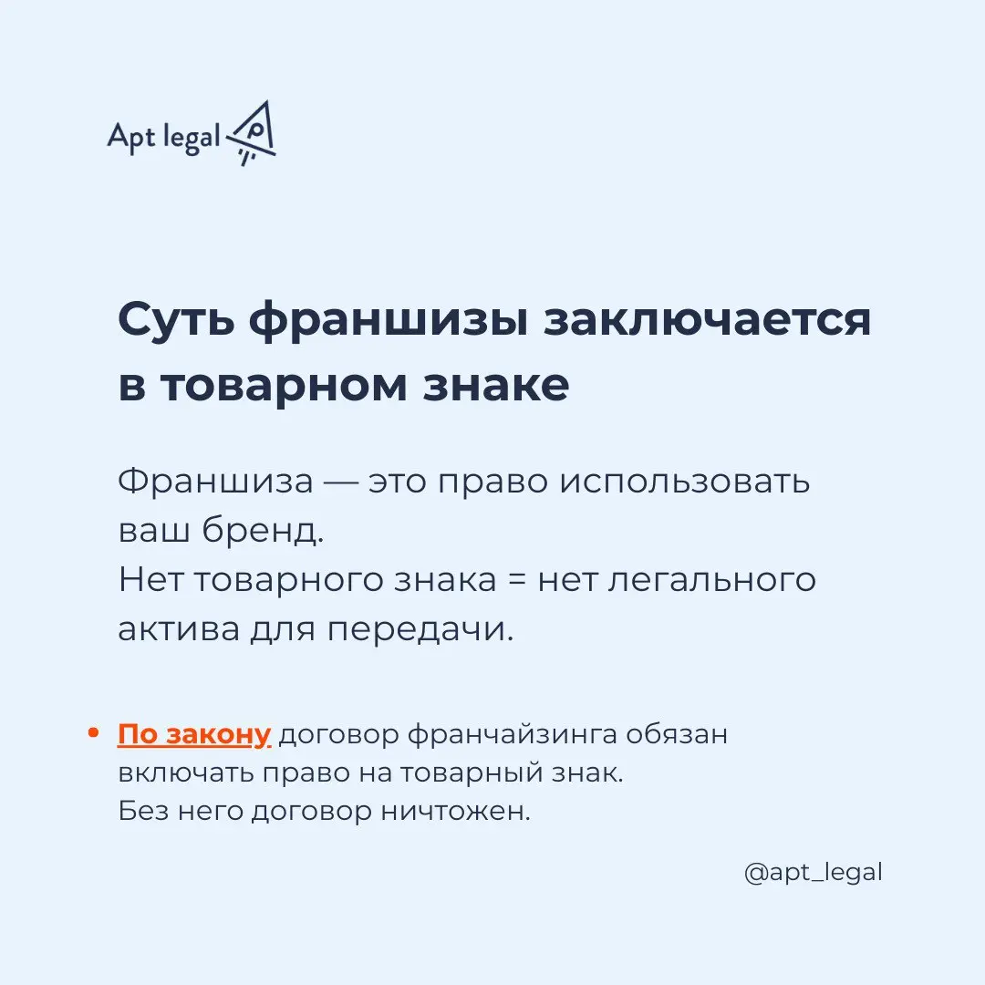 Товарный знак для франшизы: почему без него франшизы не существует
🎙 Многие предприниматели начинают масштабировать бизнес и продавать франшизу до оформления товарного знака | Сетка — социальная сеть от hh.ru