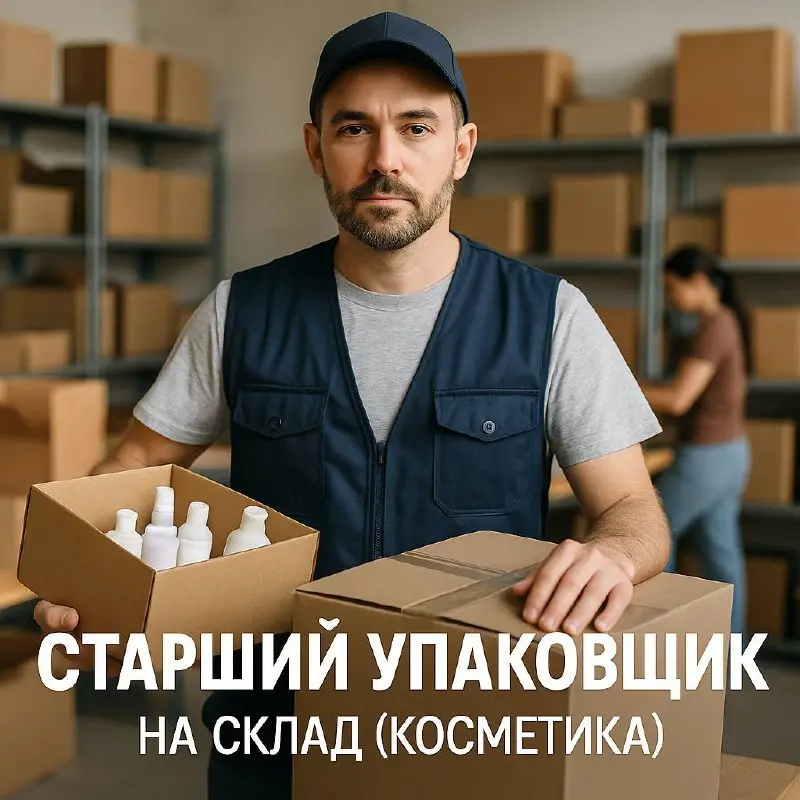 📦 Требуется на постоянную работу старший упаковщик на склад (косметика)
🛠 Обязанности:
• формирование и подготовка поставок для WB и OZON согласно ТЗ
• печать ШК поставок и упаковочных листов с кабине... | Сетка — социальная сеть от hh.ru
