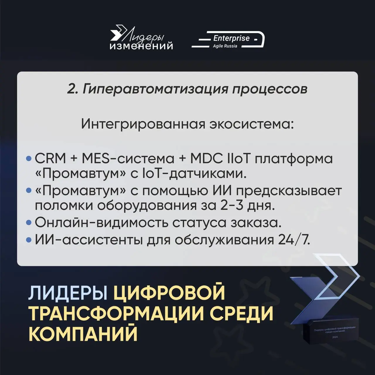 🏆 Кейс победителя: Как превратить производство в экосистему инноваций
Рады представить историю компании ЮНИСОФТ ПРИНТ — победителя «Рейтинга Лидеров изменений 2025» в номинации «Лидеры цифровой трансф... | Сетка — социальная сеть от hh.ru