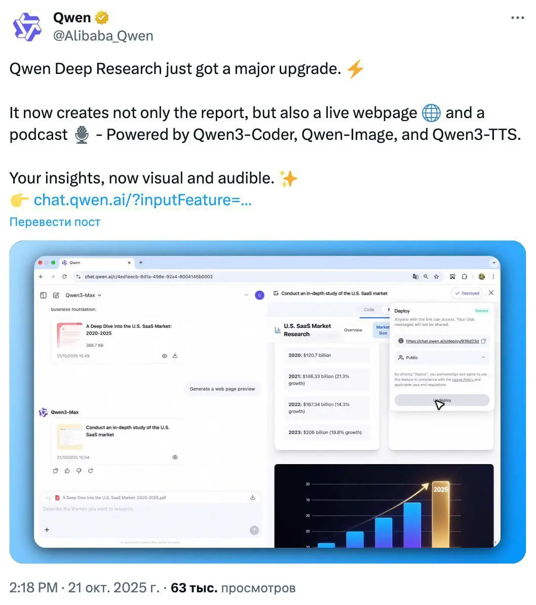 КАК ГЕНЕРИРОВАТЬ ПОДКАСТЫ?🤯
Забудь про сухие тексты📄💀. Qwen Deep Research получил обновление🔬 | Сетка — социальная сеть от hh.ru