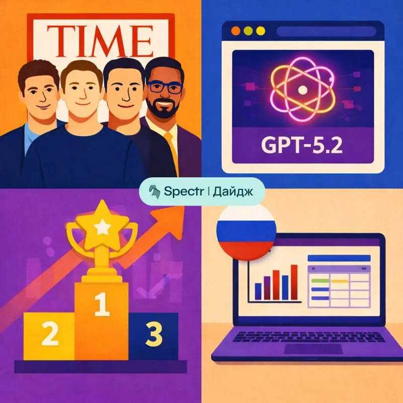 «Человек года» по версии журнала Time, модель GPT-5.2. от OpenAI, рейтинг российских OBP-систем: IT-дайджест с 1 декабря по 14 декабря
— CNewsMarket опубликовал рейтинг «Российские IBP-системы 2025» | Сетка — социальная сеть от hh.ru