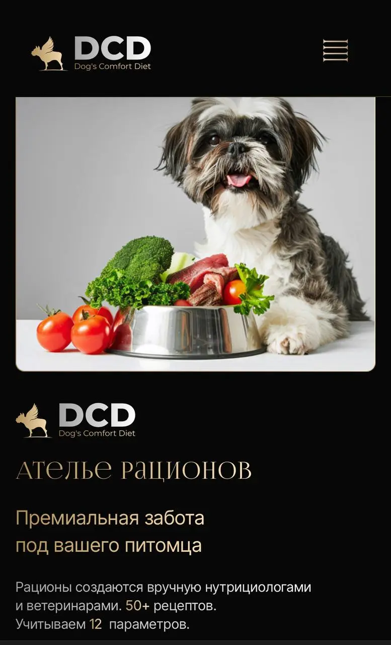 Кейс. Создание сайта для нового проекта премиального индивидуального питания для собак в Москве.
Задача была не просто «сделать сайт» | Сетка — социальная сеть от hh.ru