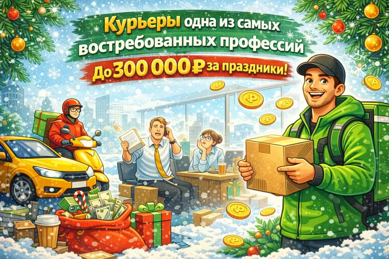 🚴‍♂️ До 300 000 ₽ за праздники: почему курьеры сегодня — одна из самых востребованных профессий
Курьеры давно перестали быть просто «подработкой на пару часов» | Сетка — социальная сеть от hh.ru