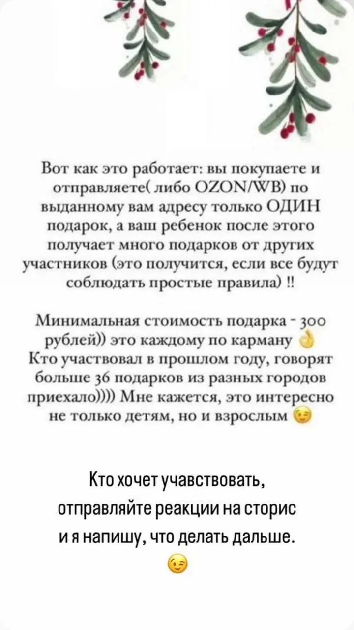 Решила в преддверии Нового года поучаствовать в акции Тайный Санта ) для меня это впервые ) поддержите , и да не прервется ниточка доброты и веры в чудо) | Сетка — социальная сеть от hh.ru