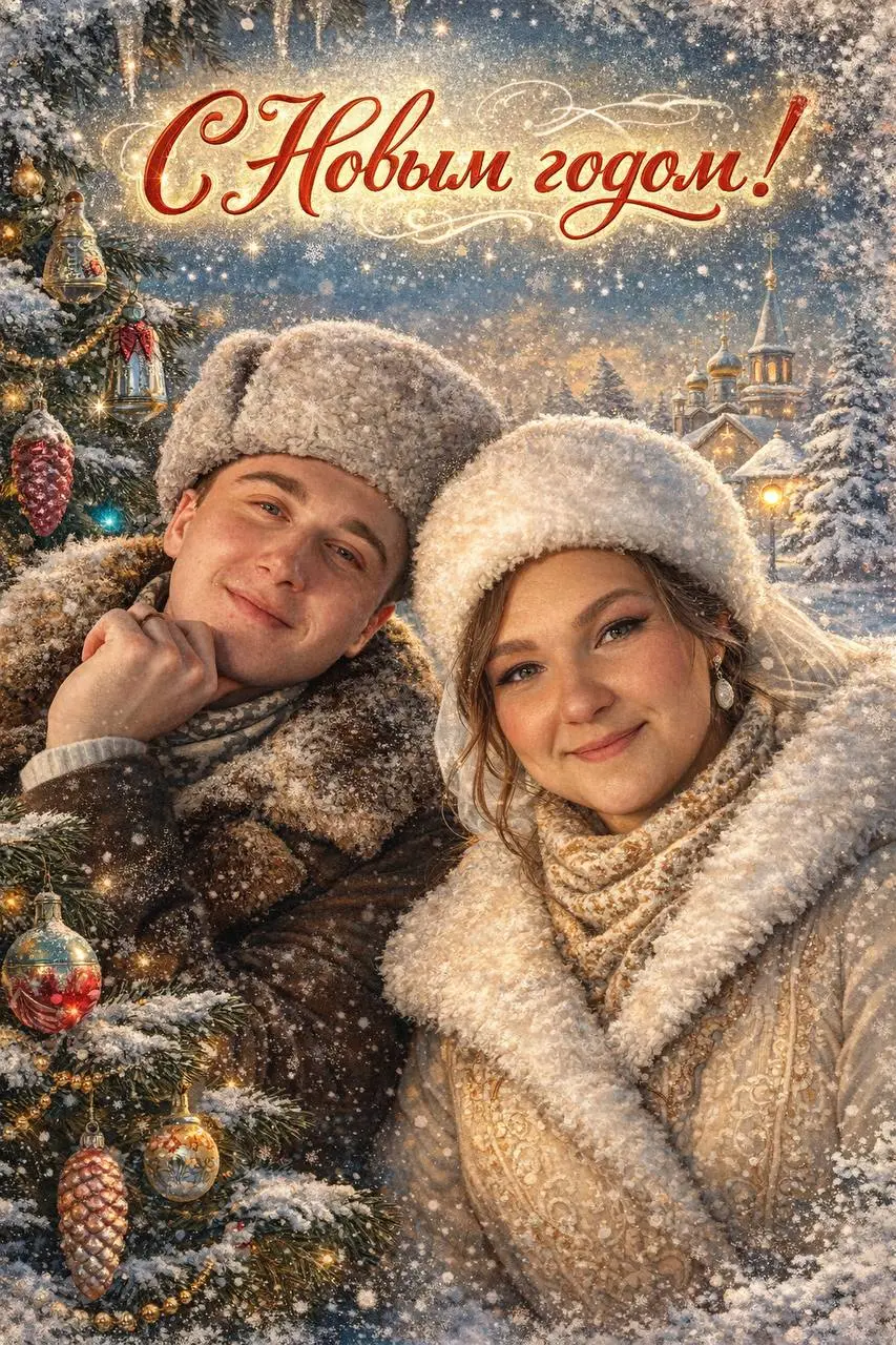 🤩🤩 Такие милые открытки к новому году сделала с помощью ChatGPT🤩
Нажмите на текст и он скопируется автоматически
сделай советскую новогоднюю открытку на основе загруженной фотографии | Сетка — социальная сеть от hh.ru