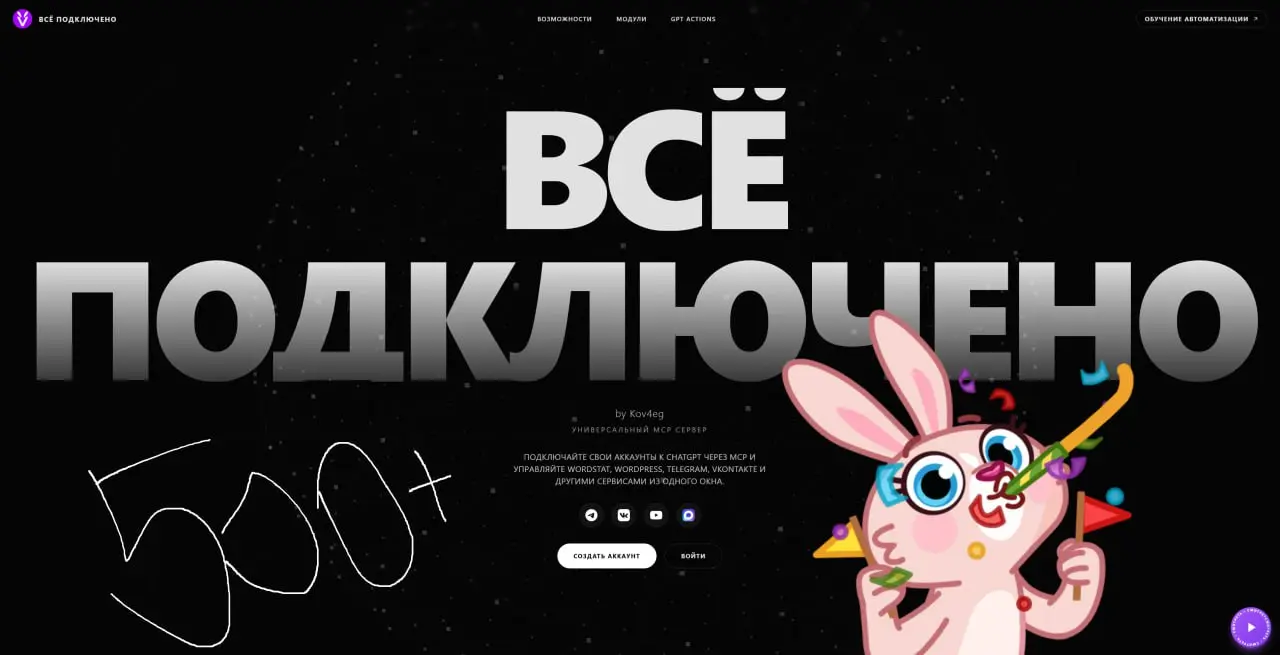 MCP платформа "ВСЁ ПОДКЛЮЧЕННО" 500+ активных пользователей
Спасибо ❤️ что выбрали наши авиалинии 😁
Я пока особо не маркетил этот продукт, пока он в тесте, каждый день с ним работаю и открываю новые в... | Сетка — социальная сеть от hh.ru