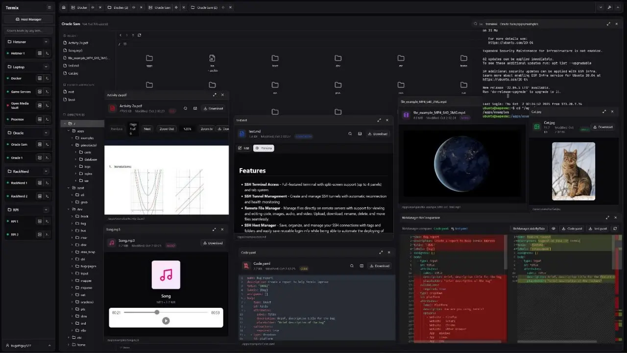 https://github.com/Termix-SSH/Termix?tab=readme-ov-file
Self hosted проект.
Является веб-версией ssh клиента | Сетка — социальная сеть от hh.ru