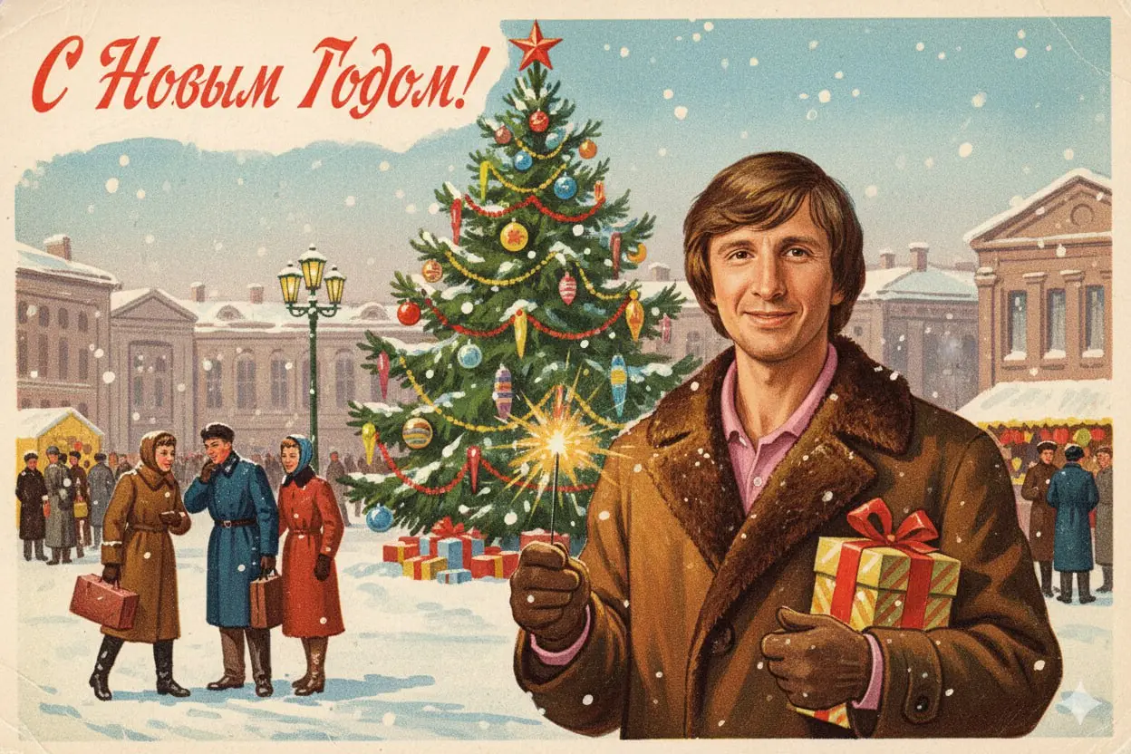 🎄 Целых 2 ИИ-тренда, которыми заполнена вся лента
Думаю, вы уже видели эти новогодние открытки | Сетка — социальная сеть от hh.ru