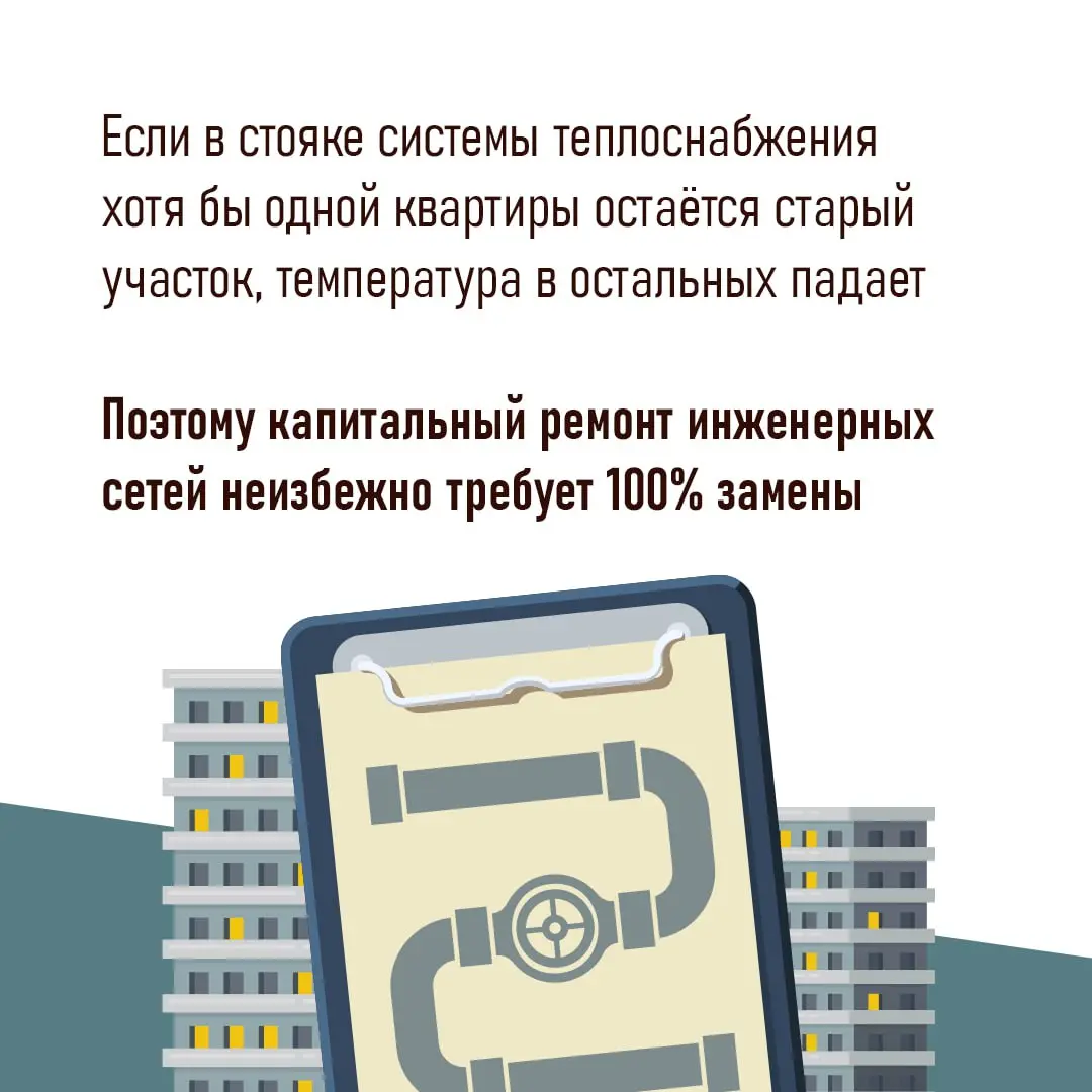 На Ставрополье пройдет масштабное обновление внутридомовых инженерных сетей в следующем году
План предусматривает замену свыше 300 участков сетей отопления, горячего водоснабжения, электроснабжения и ... | Сетка — социальная сеть от hh.ru