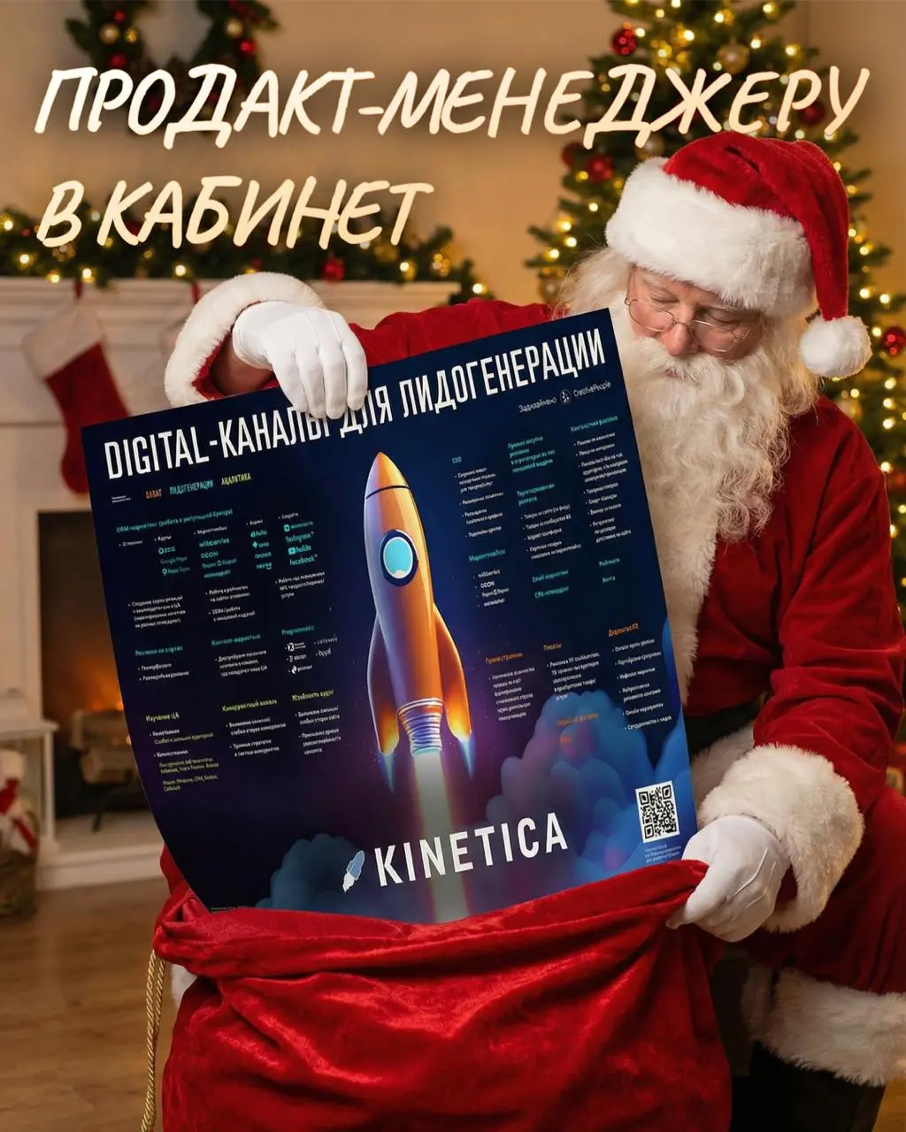 🎄 СТАНЬ DIGITAL-САНТОЙ
(без бороды, но с плакатом)
Мы создали плакат с ключевыми digital-каналами для лидогенерации. На нём — всё, что важно знать о каналах, которые использует каждый маркетолог | Сетка — социальная сеть от hh.ru