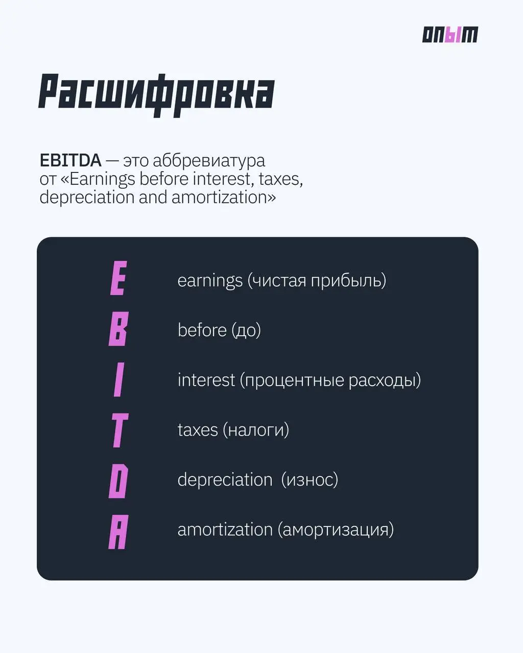 Из мира финансов: что такое EBITDA
Как узнать реальную прибыль компании? В карточках рассказываем, что означает финансовый показатель EBITDA, кто его использует и как с ним работать. | Сетка — социальная сеть от hh.ru