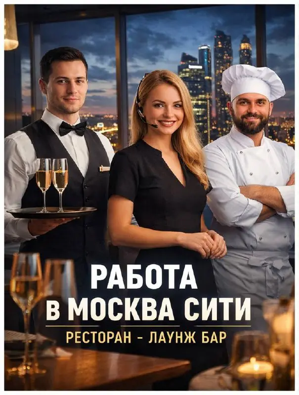 📍 Высотный ресторан-лаунж в сердце Moscow City объявляет набор
👨‍🍳 Открытые вакансии:
1️⃣ Официанты
Выход: 1000₽ + % + чаевые
График: 5/2 или 2/2
Смена: 11:00–05:00
2️⃣ Хостес
Выход: 4500₽ + чай
Графи... | Сетка — социальная сеть от hh.ru
